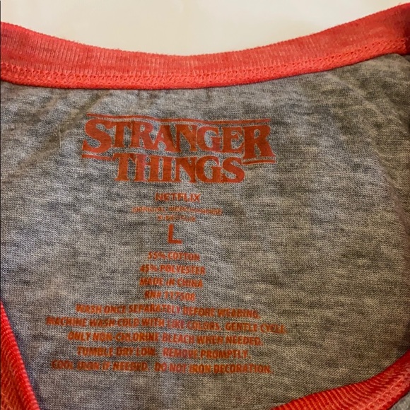 Stranger Things Burnout Ringer Tee LARGE - Picture 7 of 8